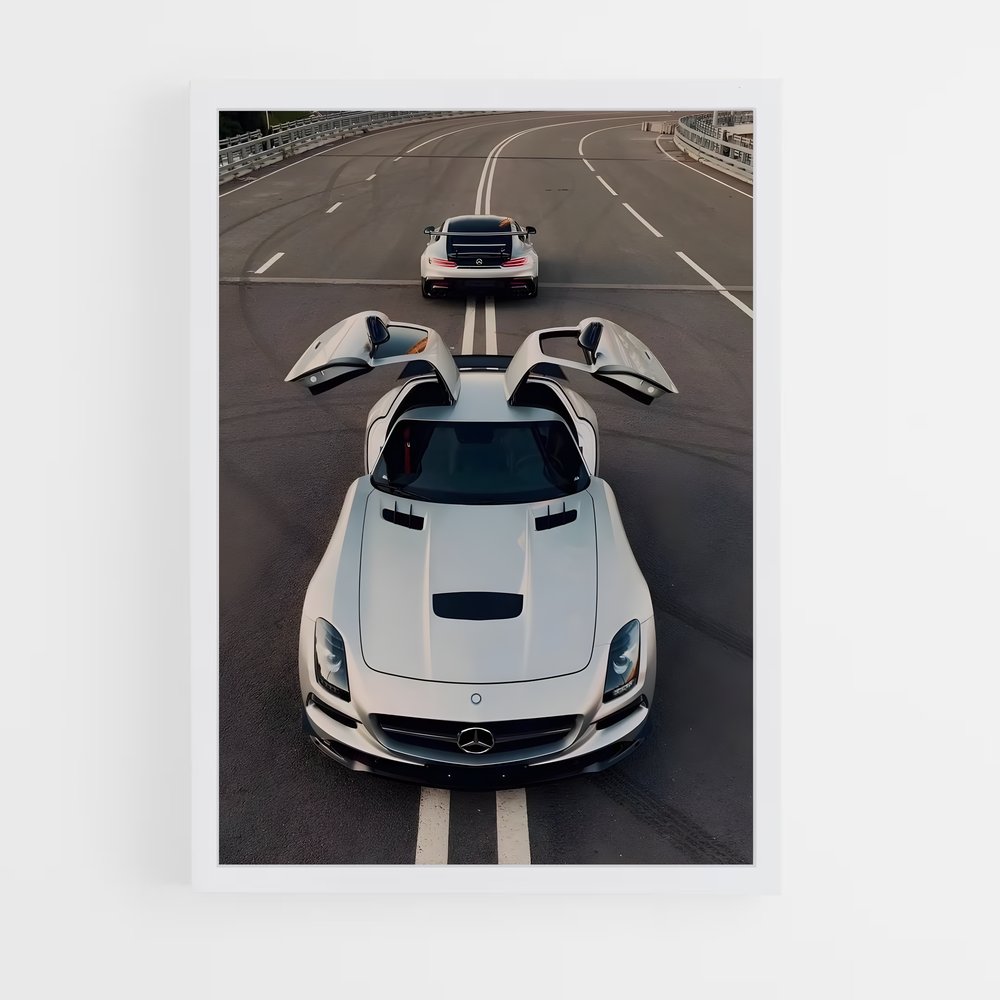 Poster Sls amg élégant – affiche Mercedes (vue 3)